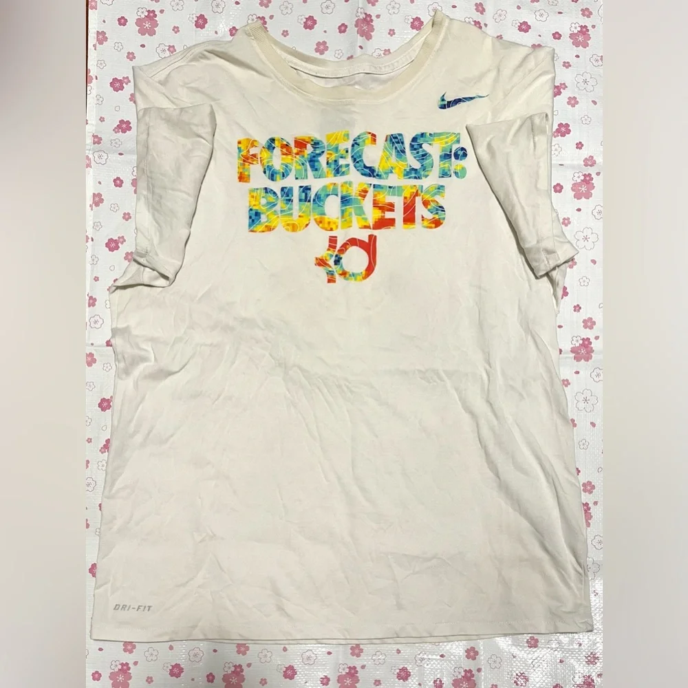 Nike Mens KD Forecast: Buckets Logo DRI-FIT Athletic Cut Tee Size Large